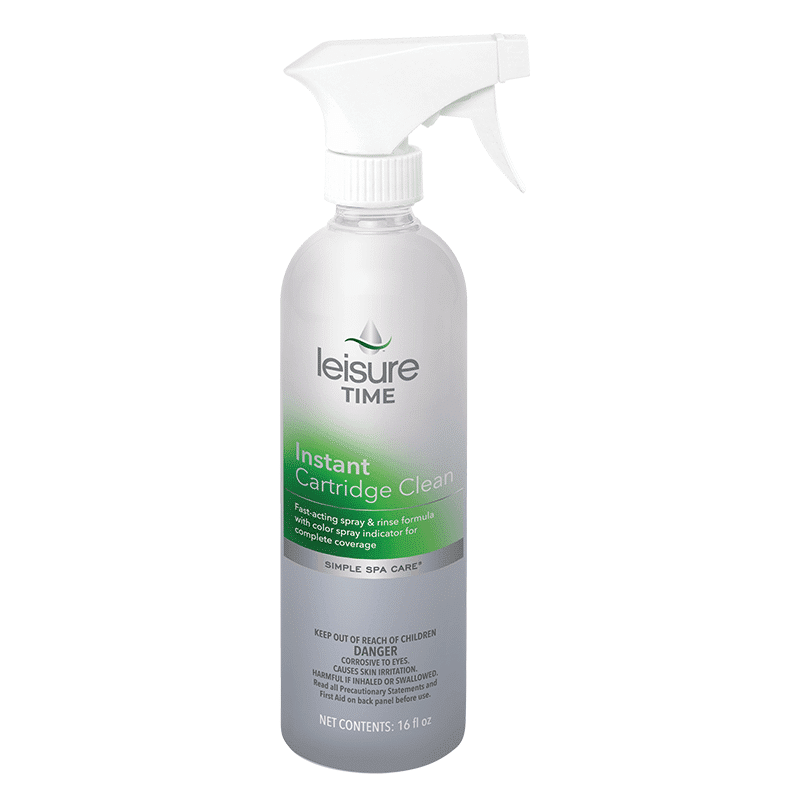 Leisure Time Spa Instant Cartridge Clean is a fast-acting spray & rinse formula