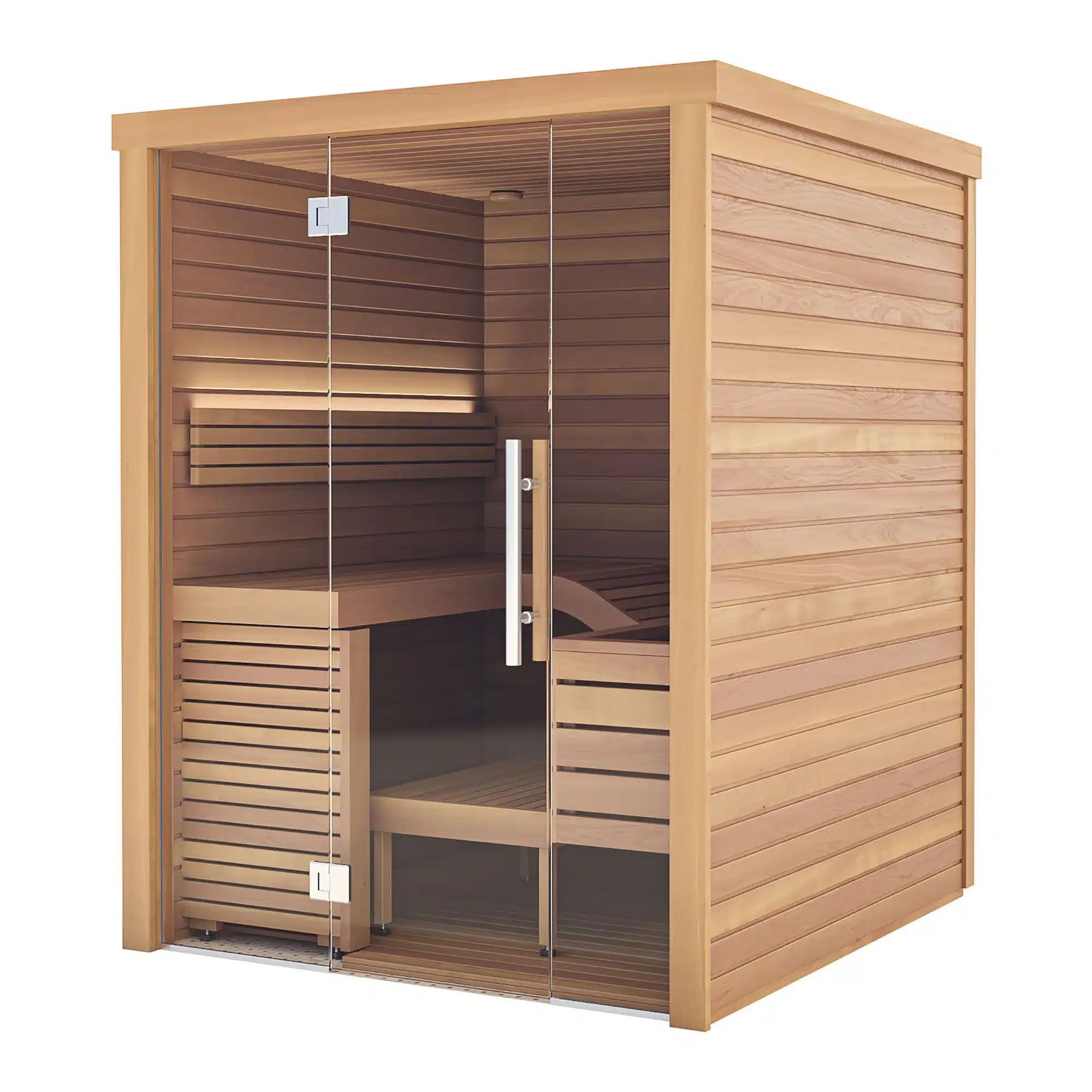 Auroom Baia Glass indoor sauna cabin Kit with Full Front Glass