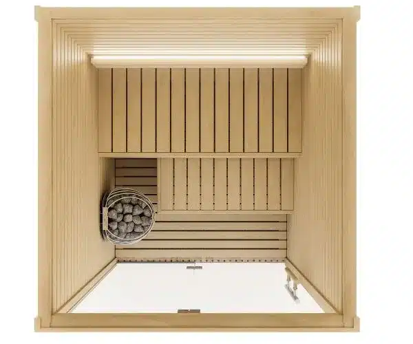 Cala Glass 6 Auroom Cala Glass indoor sauna cabin Kit with Glass Front