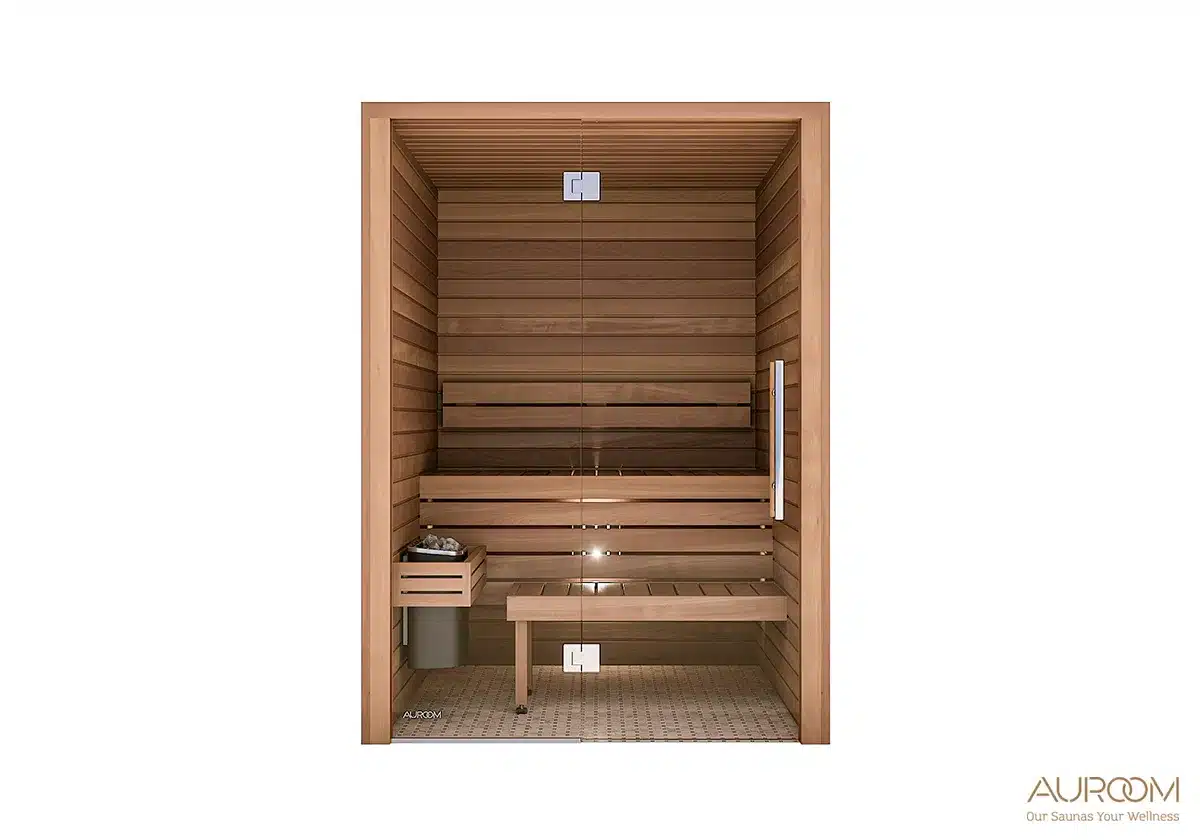 Cala Glass 10 Auroom Cala Glass indoor sauna cabin Kit with Glass Front