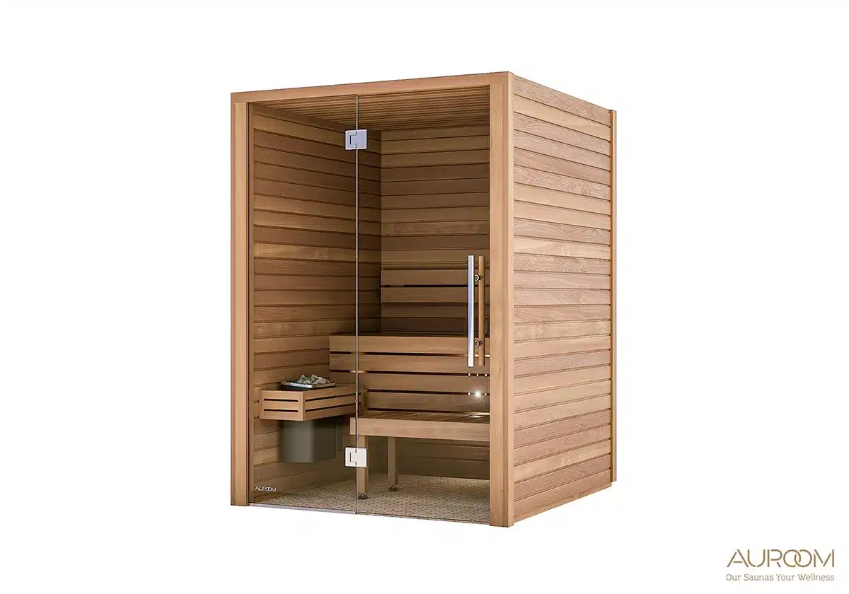 Cala Glass 11 Auroom Cala Glass indoor sauna cabin Kit with Glass Front