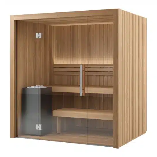 Auroom Emma Glass indoor sauna cabin Kit with Glass Front
