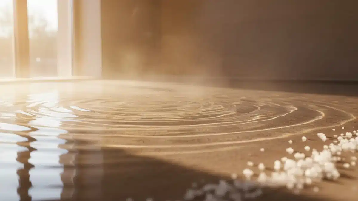 Commercial Float Tanks: How to Choose One for Your Facility 5 Warm mineral salt water rippling in a clean, sunlit room with salt crystals at the edge