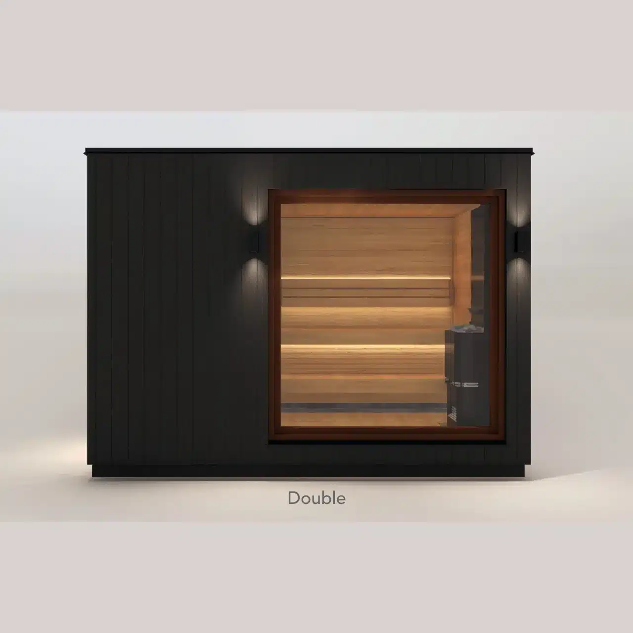 Saunum AirCube Double 3-person outdoor cube sauna