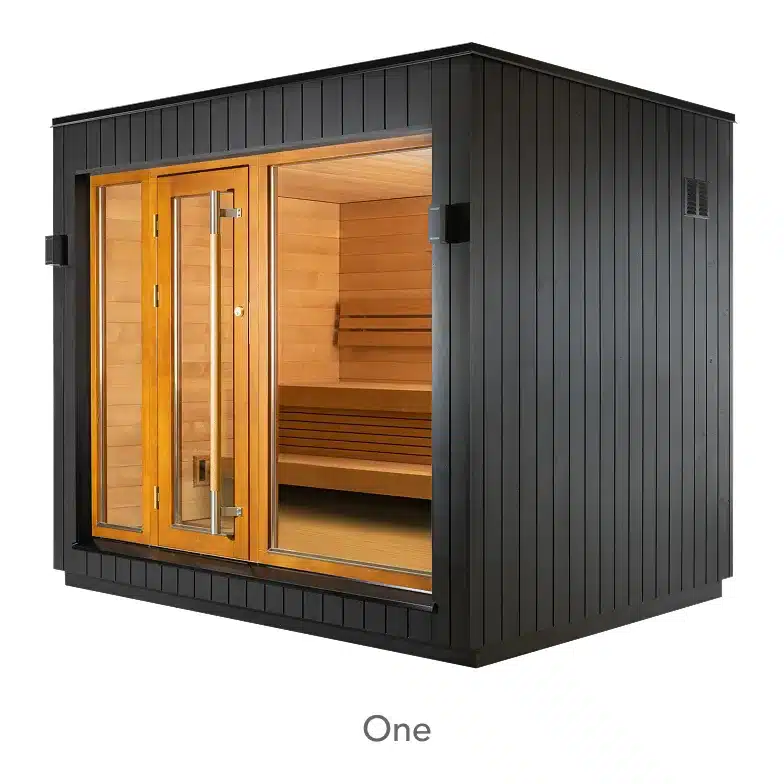 Saunum AirCube One 6-person outdoor cube sauna